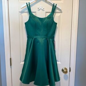 Abby Paris Short Satin Formal Dress